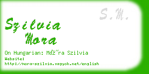 szilvia mora business card